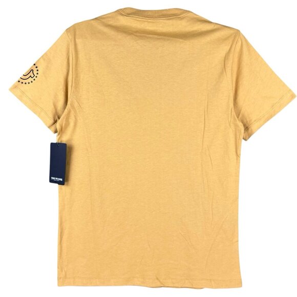 True Religion Men Honey Mustard Silicone TR Area Short Sleeve T-shirt Large NWT - Picture 2 of 12